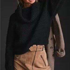 Anthropologie Pilcro Black Boxy Sweater Size L